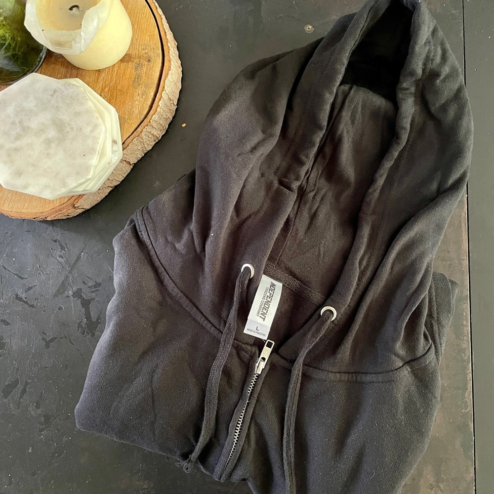 Google Frequency Black Zip Up Hoodie, Brand New